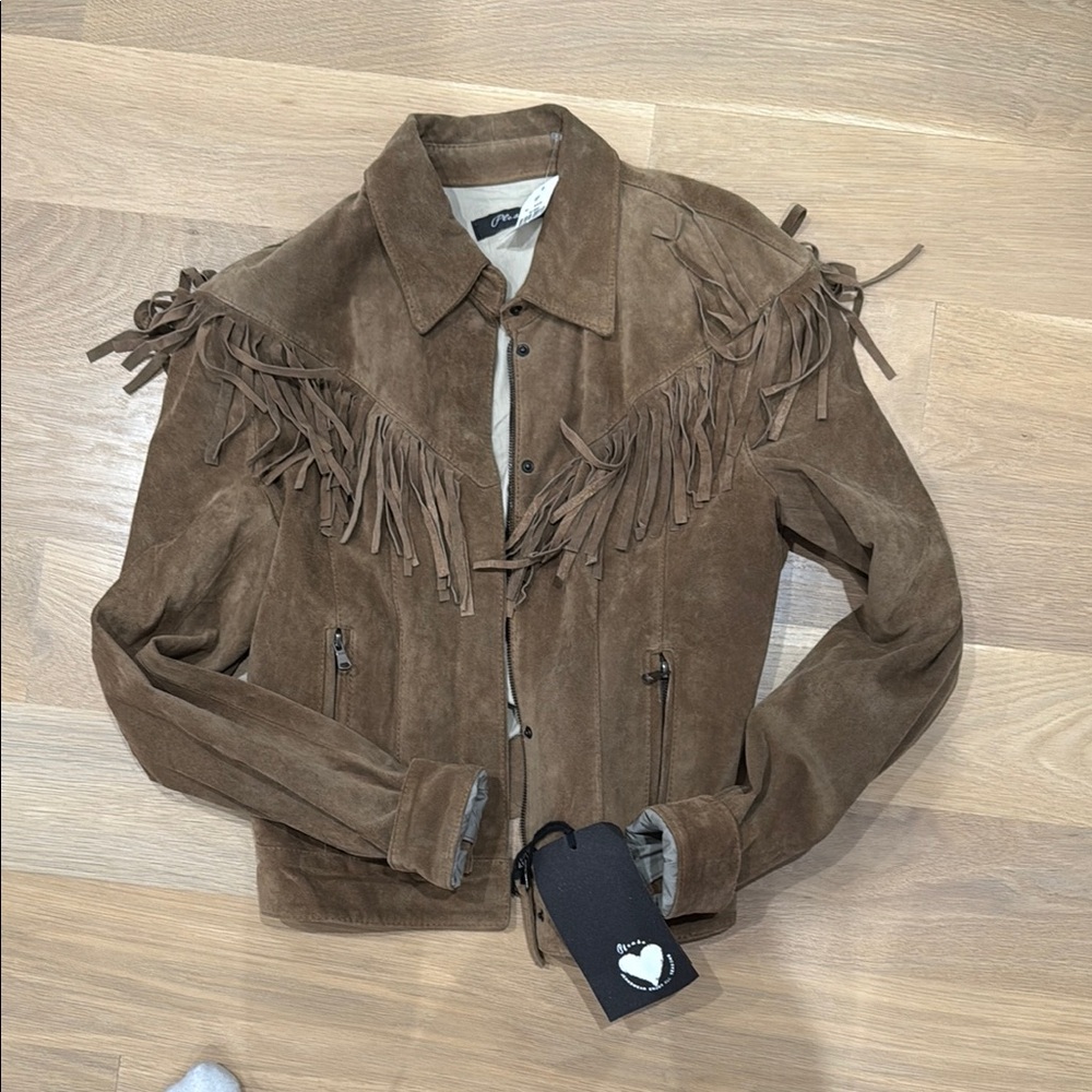 Brown Suede Fringe Jacket